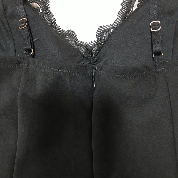 Iris Women's Large Black Spaghetti Strap Lace Trim Dress - Picture 8 of 12